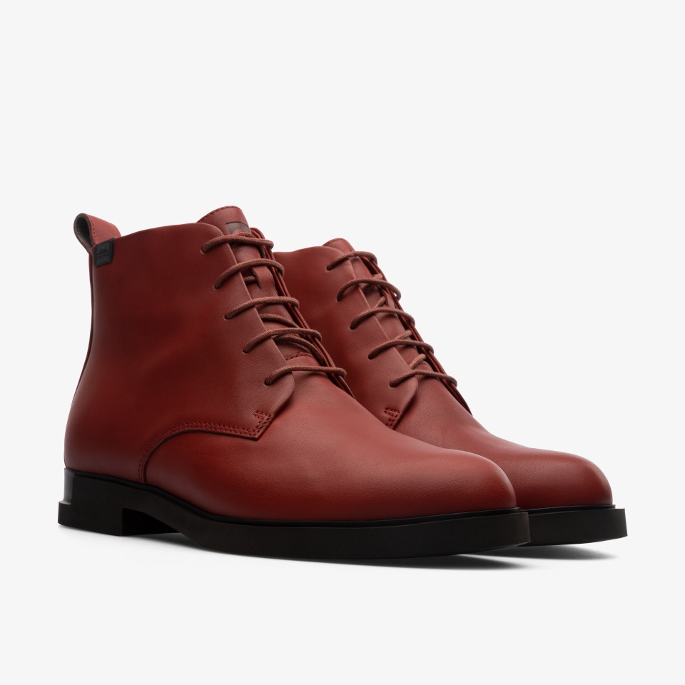 Camper Iman Red Brown - Camper Women's Ankle Boots ||3948-NUWLX||